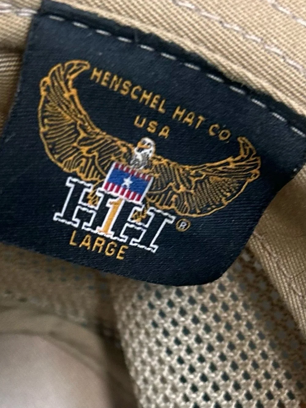 Henschel Hat Co USA Safari Sun Breezer Hat Mesh Crown Wide Brim Khaki Outdoor L